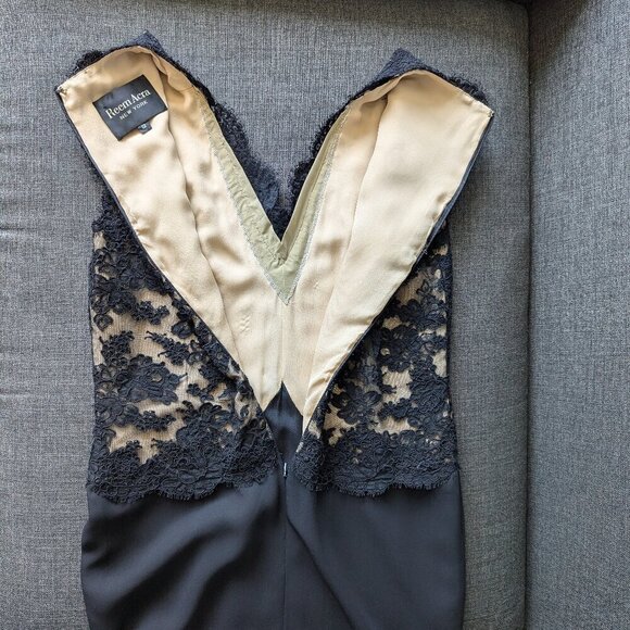 Reem Acra Black Lace Cocktail Dress | Designer | Nude Illusion - Picture 4 of 12